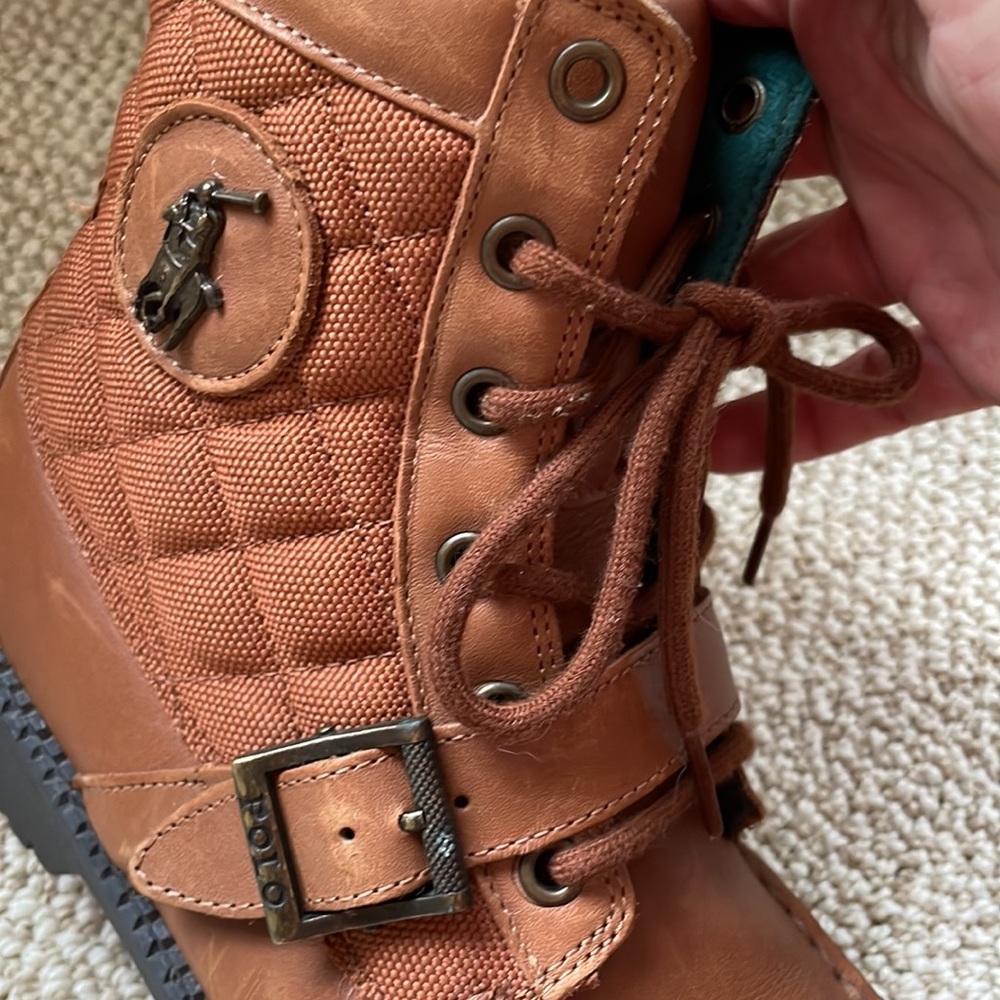 Polo Ralph Lauren Boots Leon Lace Up Buckle Big Boys 4 - Picture 11 of 16